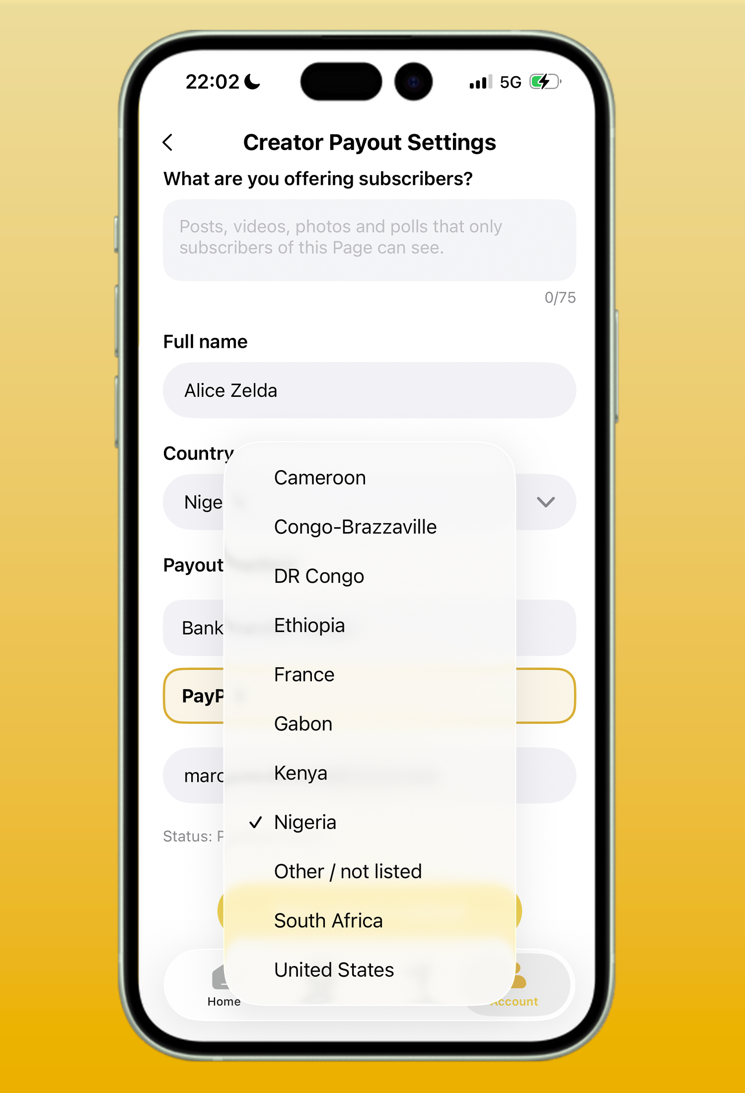 Circl app creator payouts in Ethiopia via Telebirr